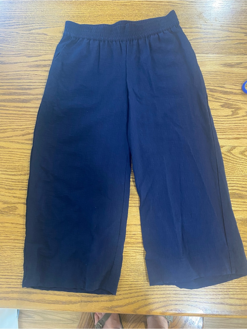 Vince Camuto Dark Navy Elastic-Waist Pants size petite Medium